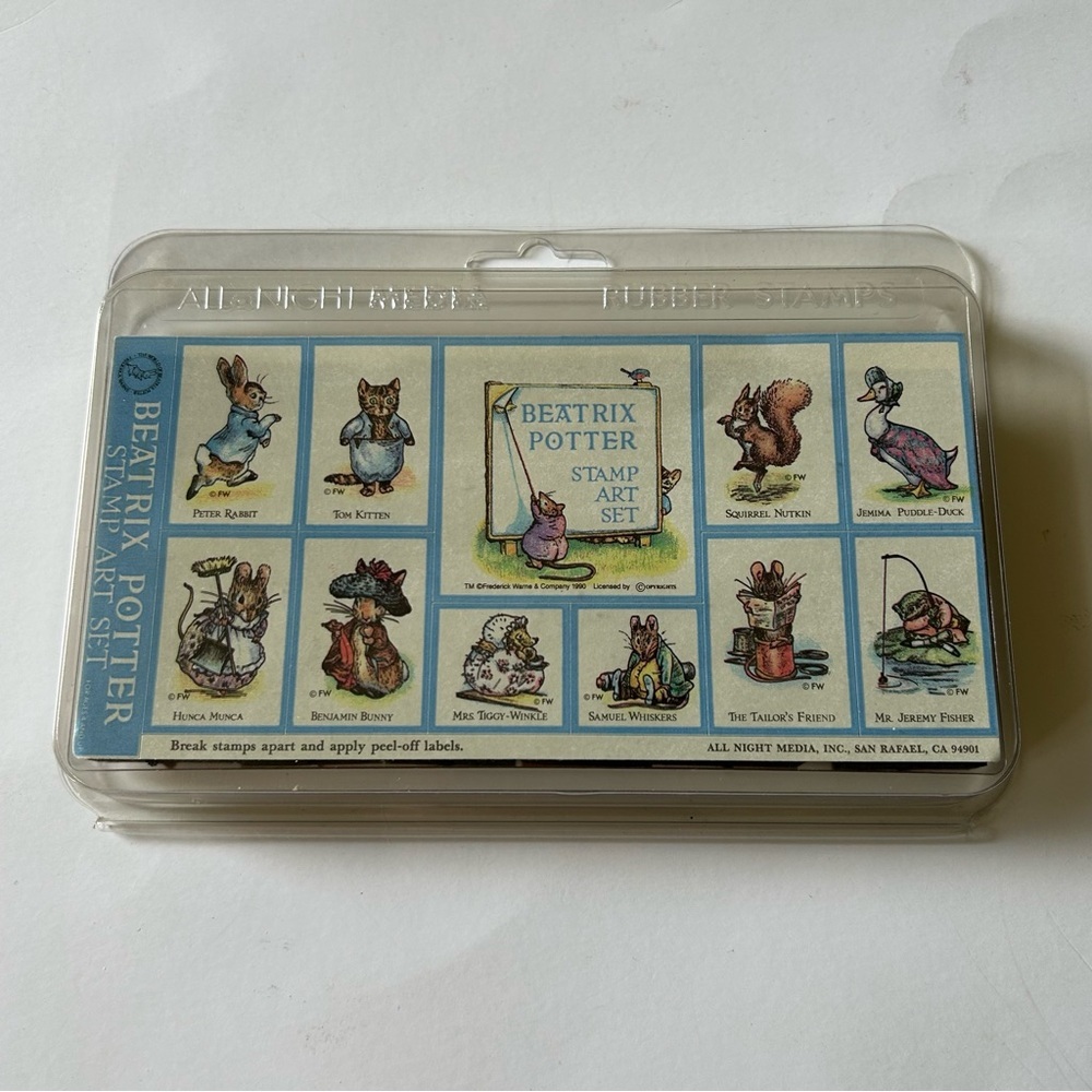 All Night Media Vintage 1990 Beatrix Potter Stamp Art Set